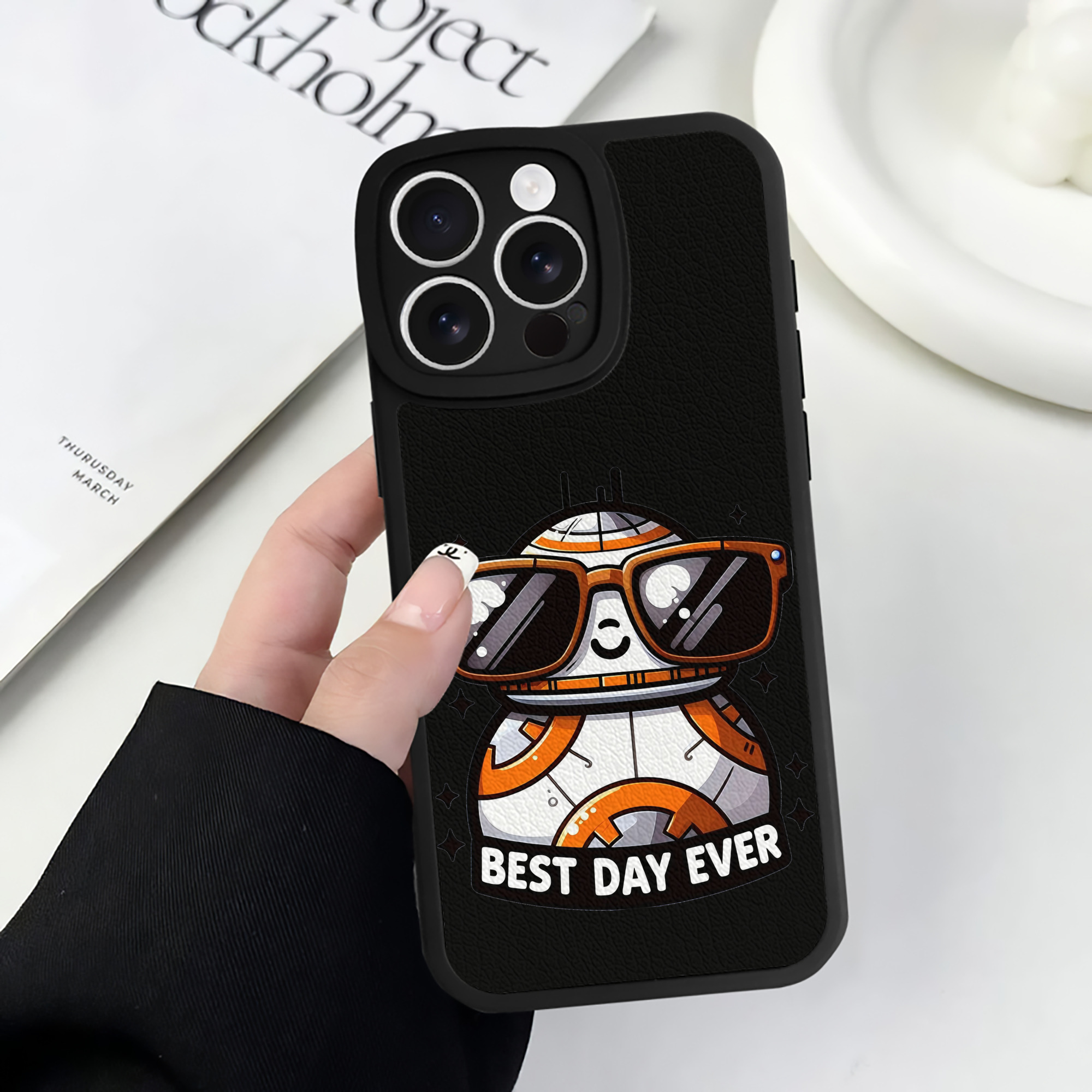 （画像用） スター・ウォーズ Star Wars 【iPhone 16シリーズ対応】シリコンスマホケース（レザー調） 材質：シリコン